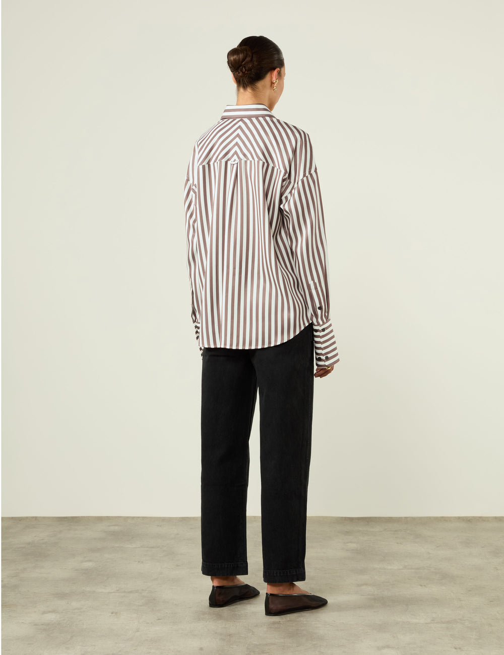 Alexander: Tencel, Chocolate Stripe x Felicity Kay