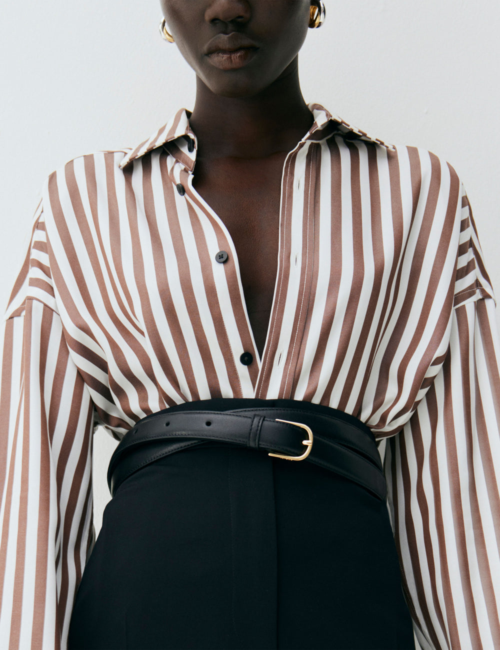 Alexander: Tencel, Chocolate Stripe x Felicity Kay