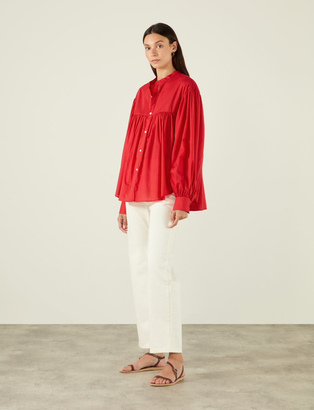 Daphne: Cotton Voile, Red