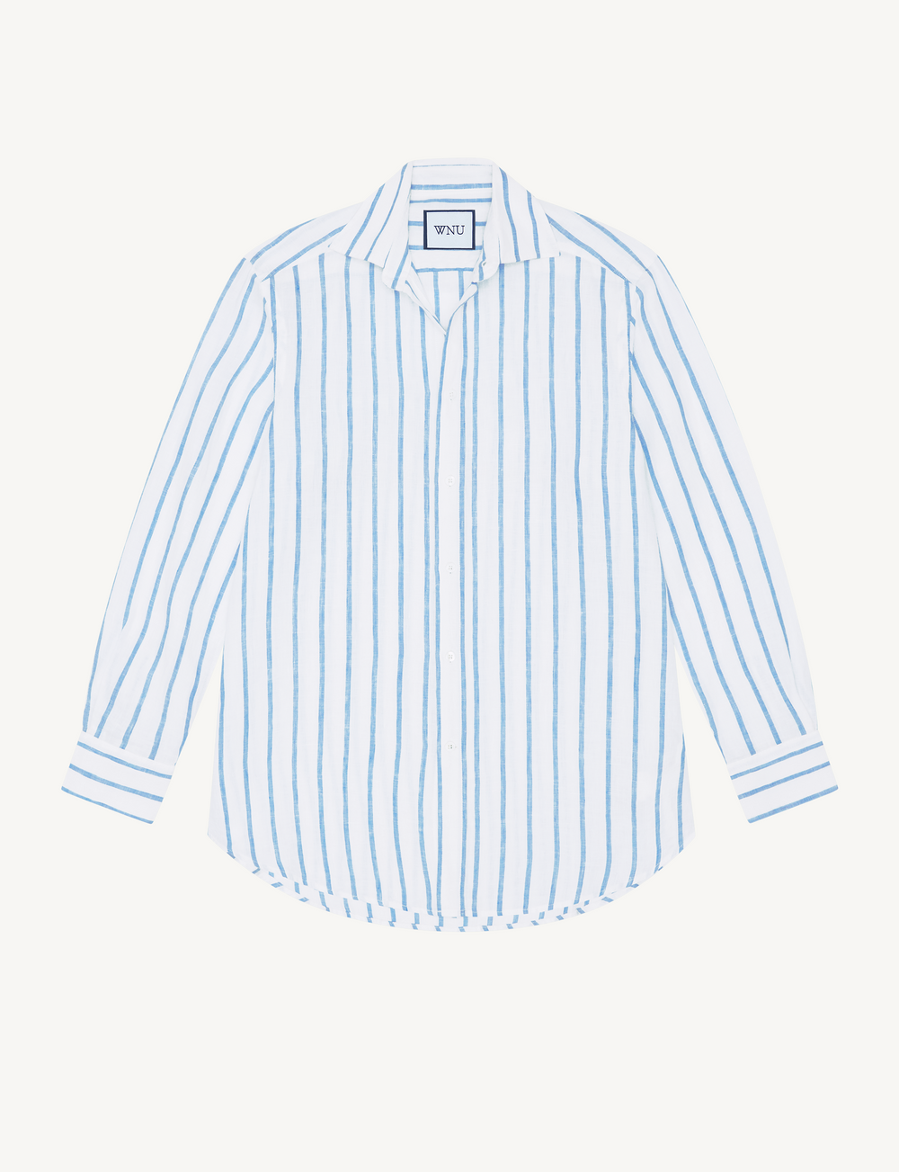 The Boyfriend: Linen, Blue Stripe