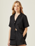The Cabana: Linen, Black