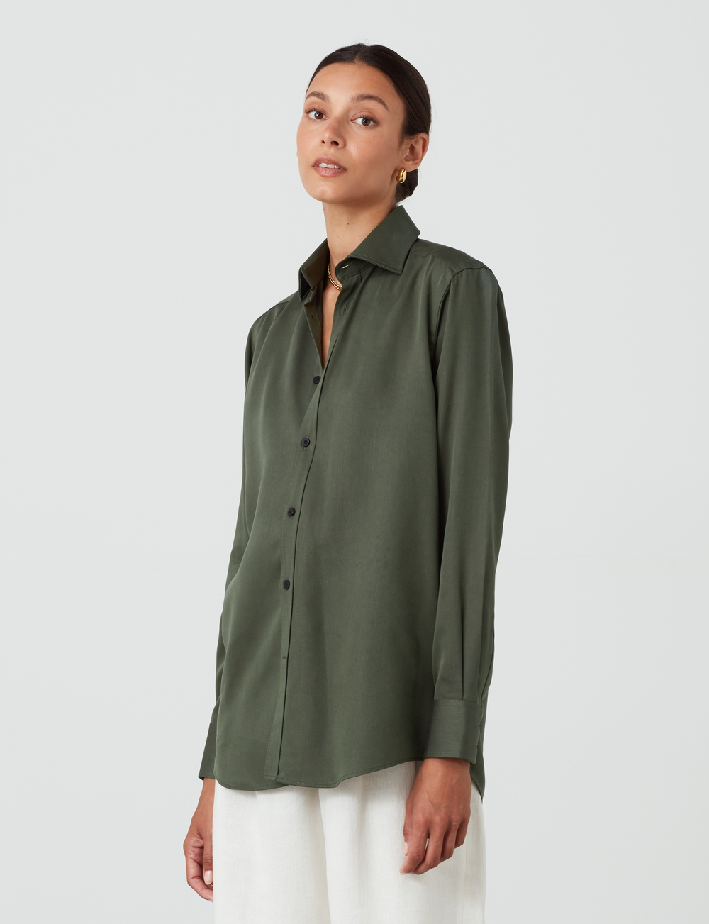 The Boyfriend: Tencel™ Lyocell, Khaki