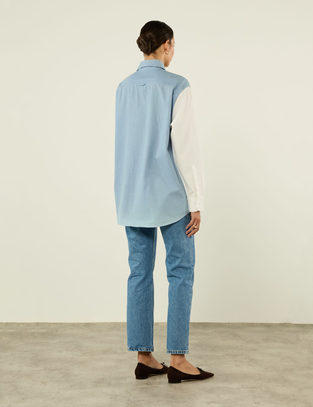 The Oversized: Chambray, Blue Patchwork