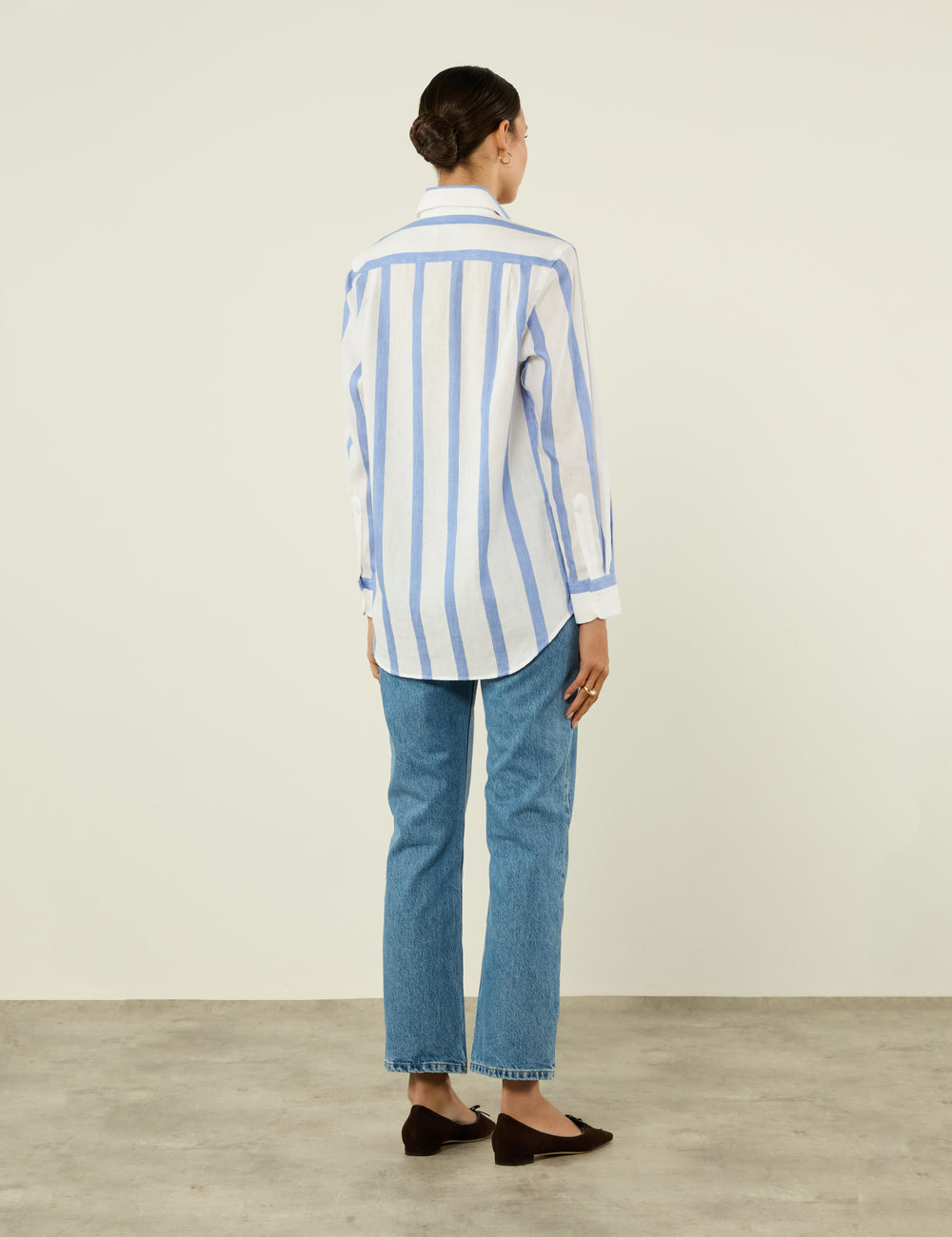 The Boyfriend: Weave, Ocean Blue Stripe