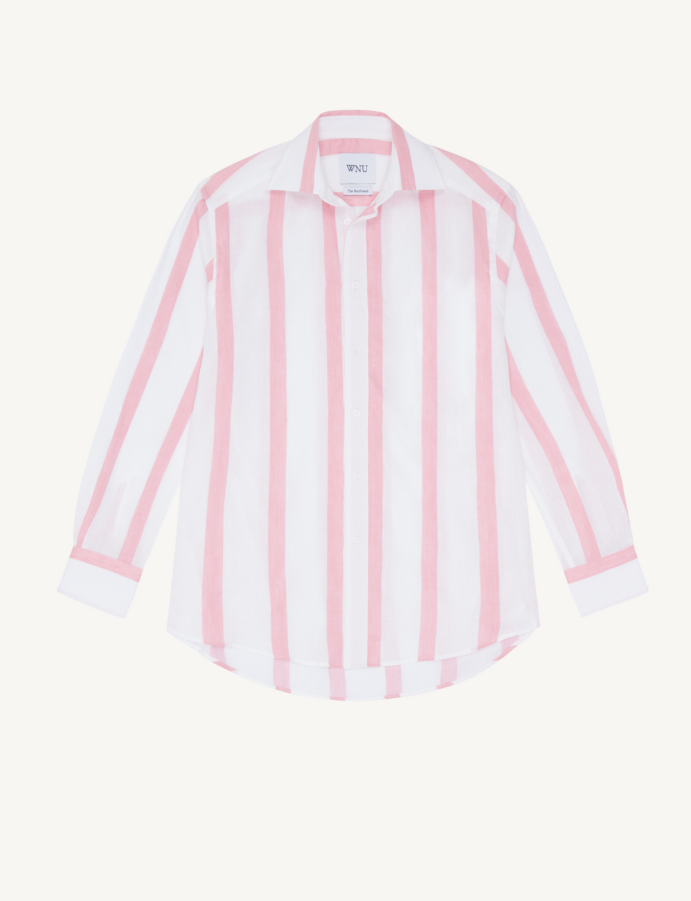 The Boyfriend: Weave, Grapefruit Pink Stripe