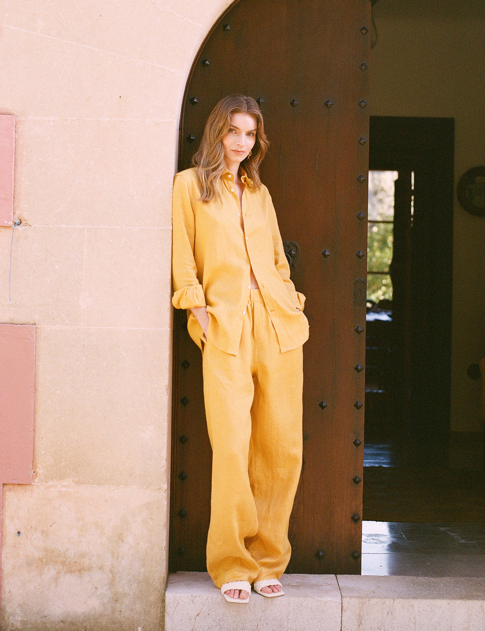 The Palazzo: Linen, Mustard Yellow