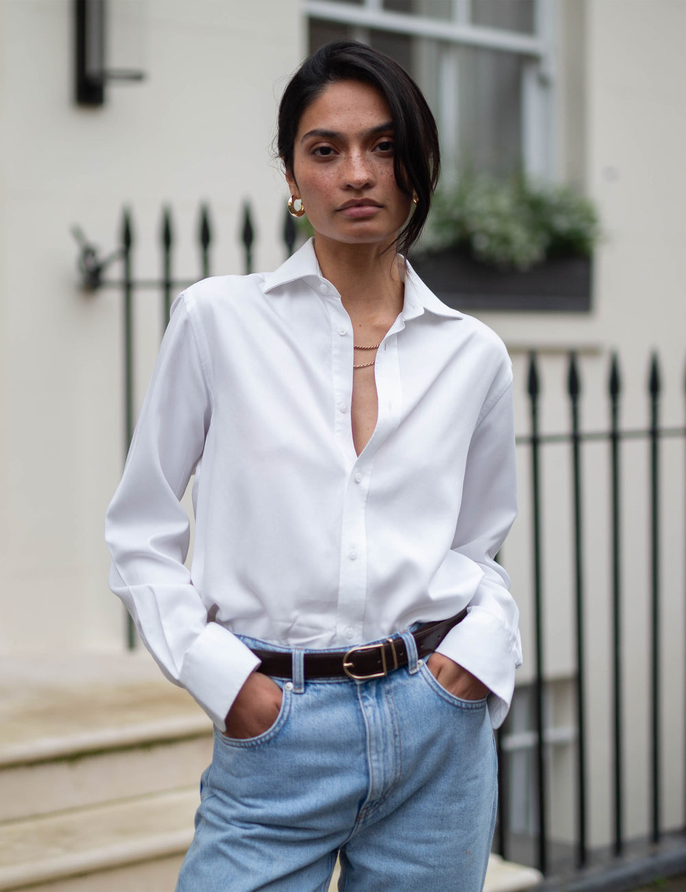 The Boyfriend: Tencel, Off-White