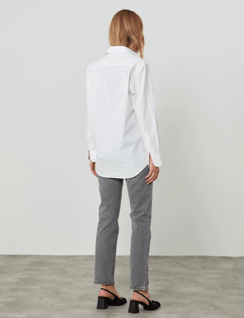 The Boyfriend: Fine Poplin, White