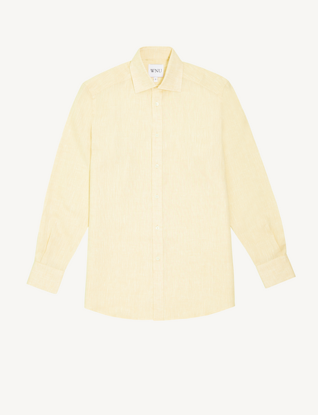WNU Women's Yellow Linen Boyfriend Shirt | With Nothing Underneath