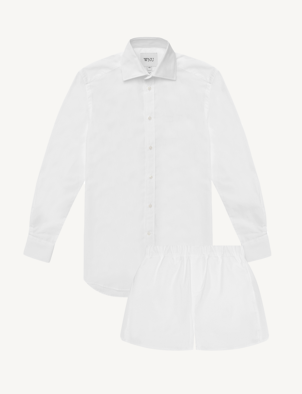 CO-ORD SET: POPLIN, WHITE