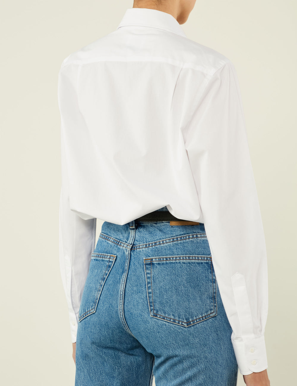 The Boyfriend: Fine Poplin, White