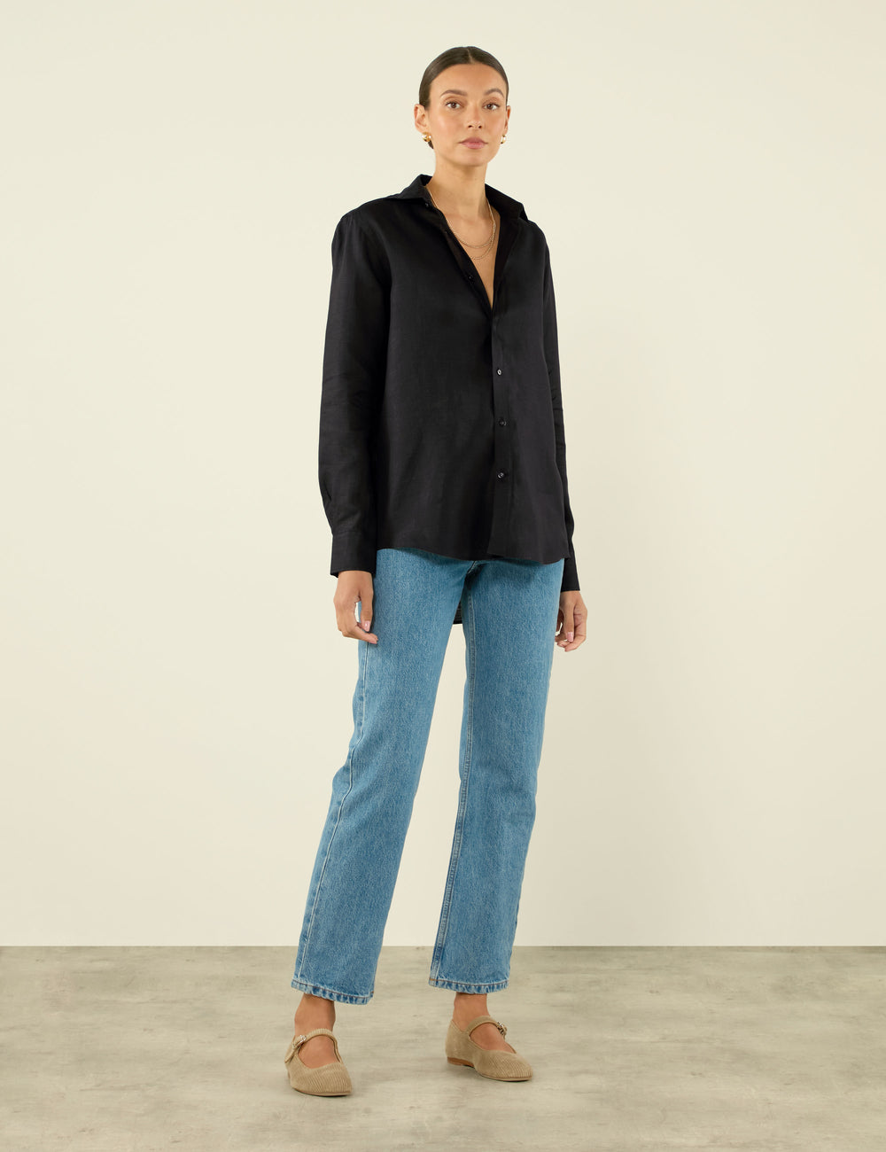 The Boyfriend: Linen, Black