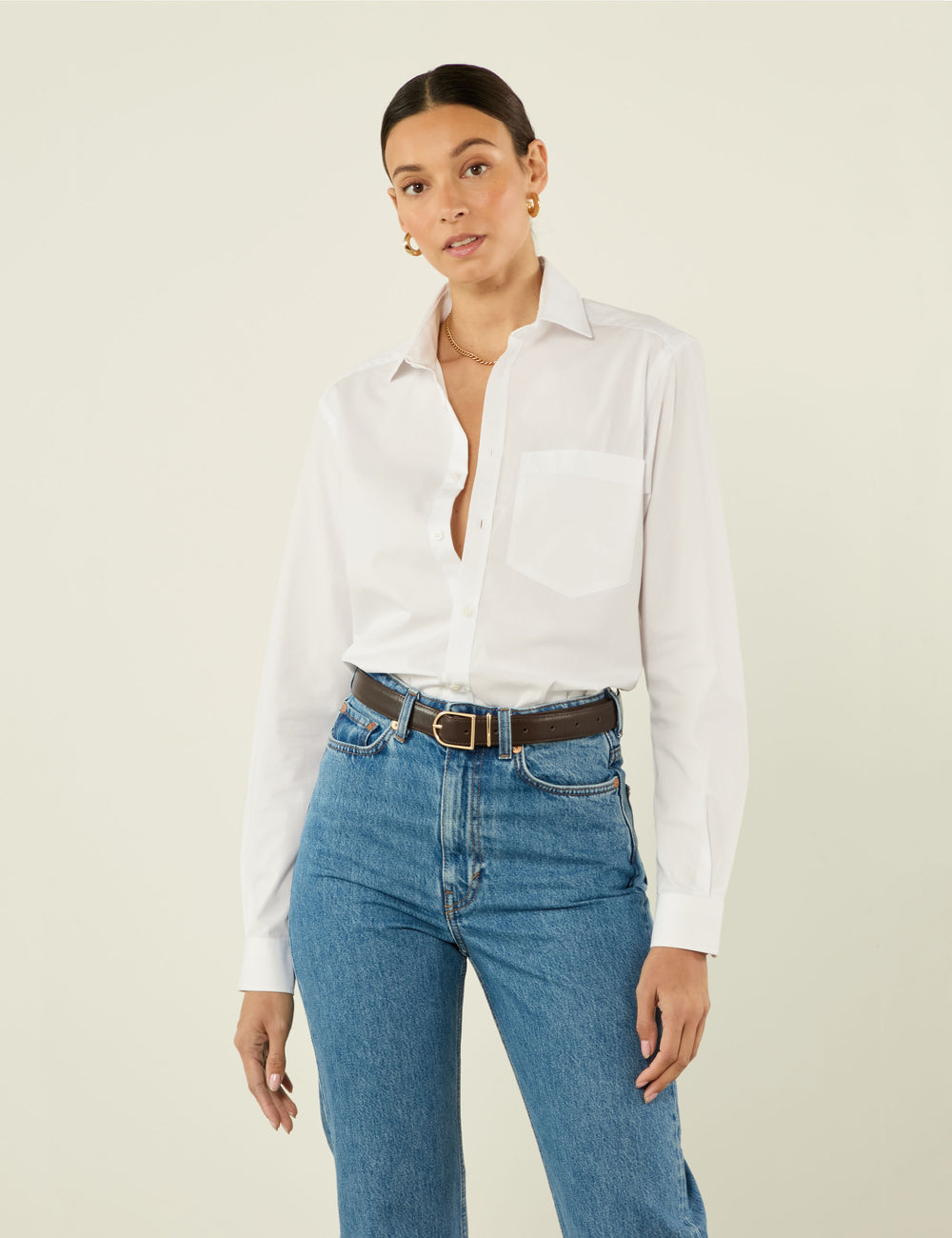 The Classic: Fine Poplin, White