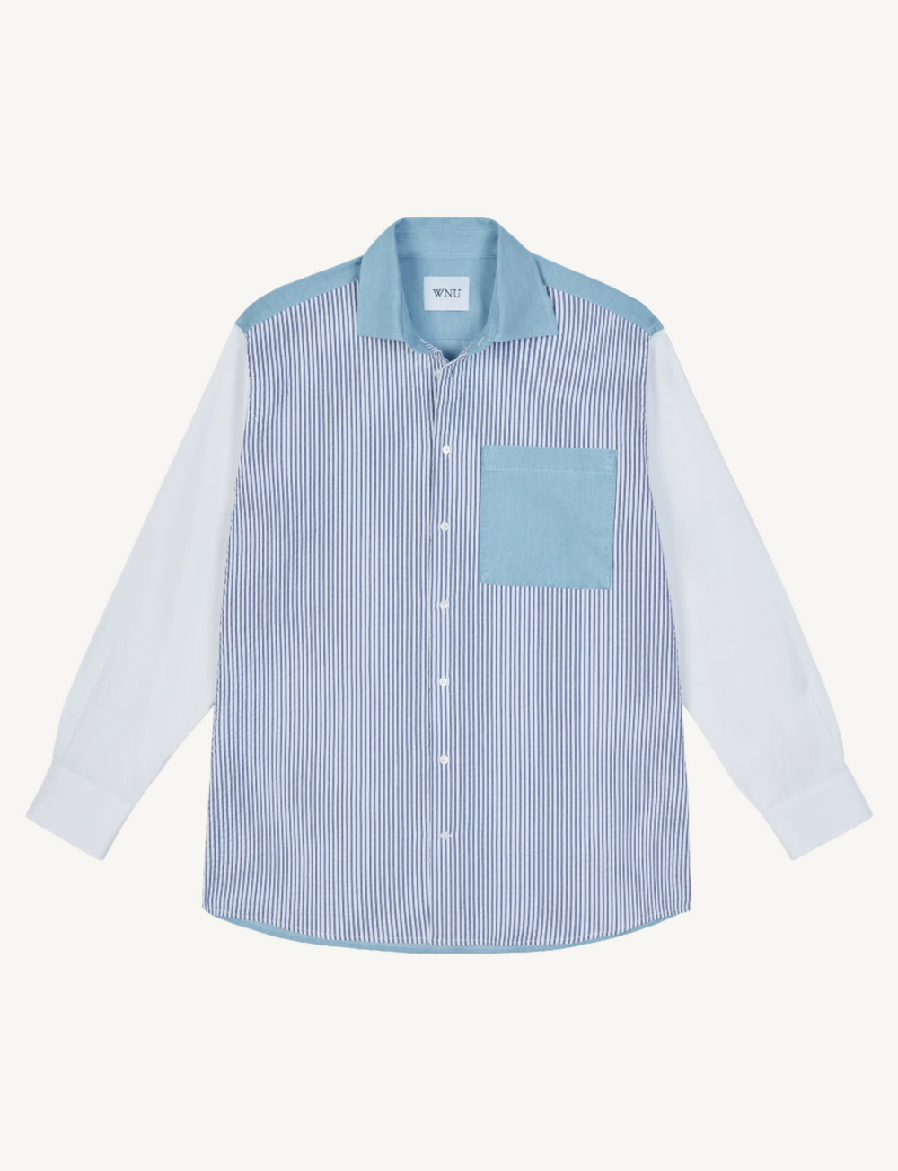 The Oversized: Chambray, Blue Patchwork