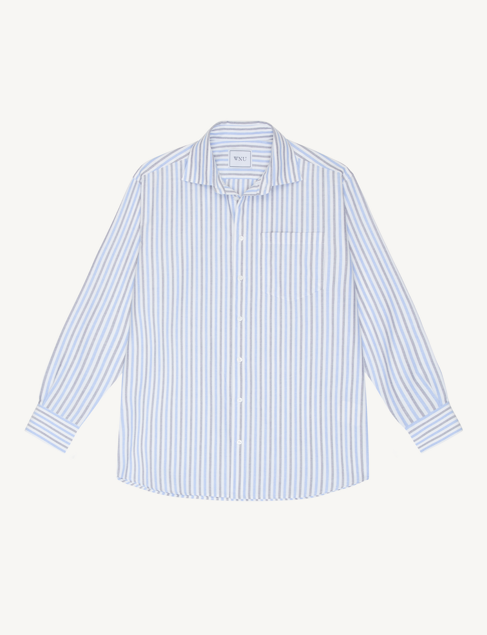 The Oversized: Oxford, Blue and Navy Stripe