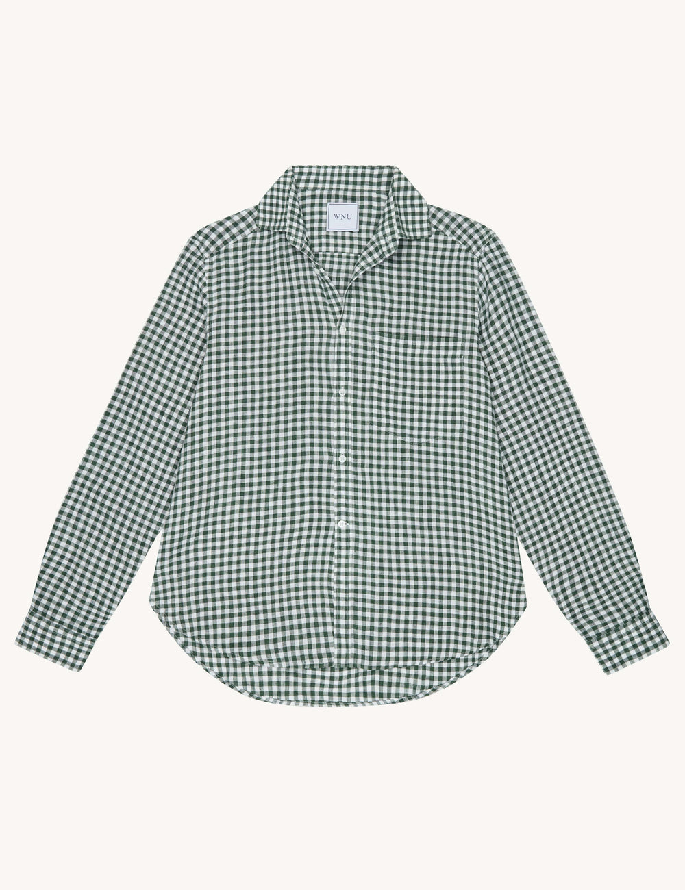 The Classic: Linen, Green Gingham