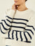 Devon Jumper: Cotton, Navy Stripe