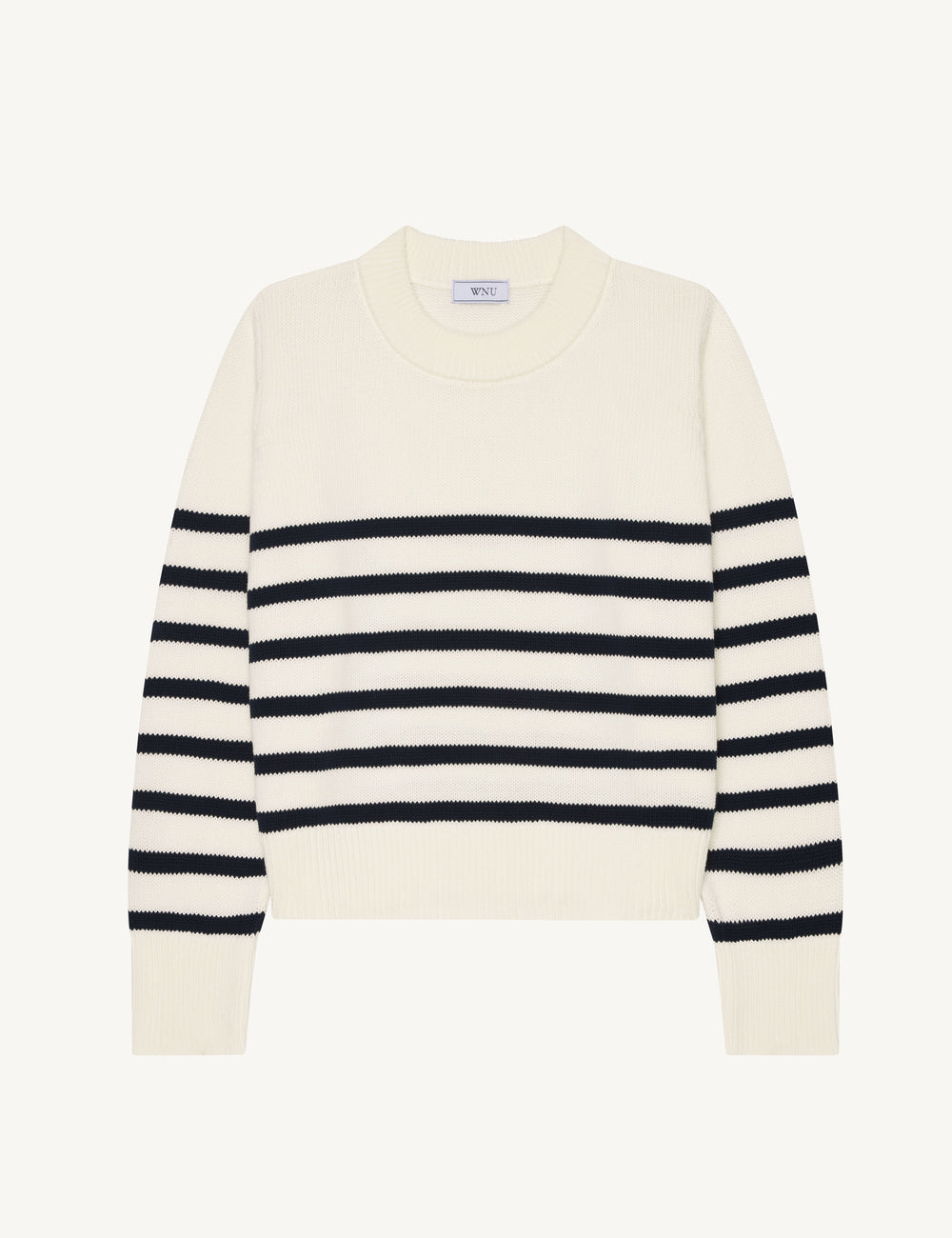 Devon Jumper: Cotton, Navy Stripe