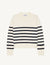 Devon Jumper: Cotton, Navy Stripe