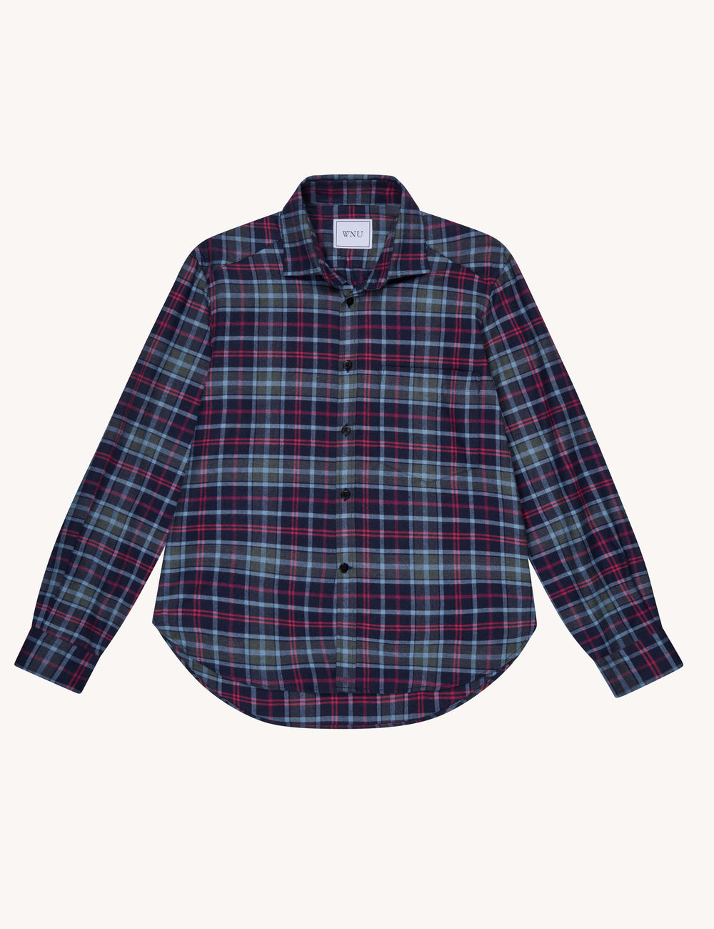 The Classic: Fine Brushed, Blue and Red Plaid