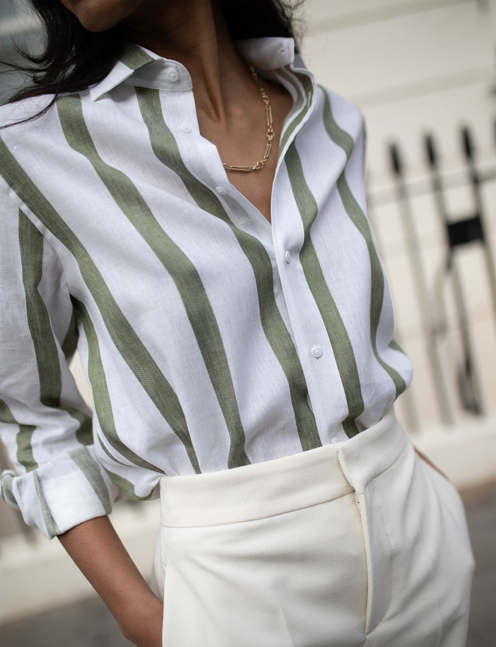 The Boyfriend: Weave, Khaki Stripe