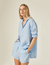 The Boxer: Linen, Sky Blue Stripe
