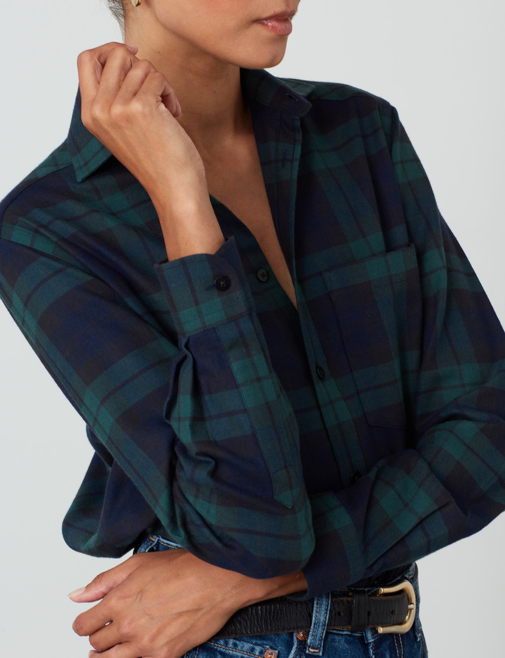 The Classic: Fine Brushed, Heritage Green Plaid