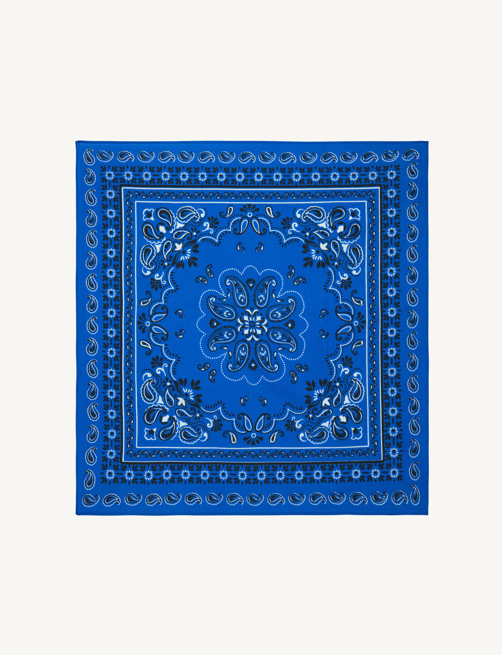 Neckerchief: Cotton, Blue Paisley