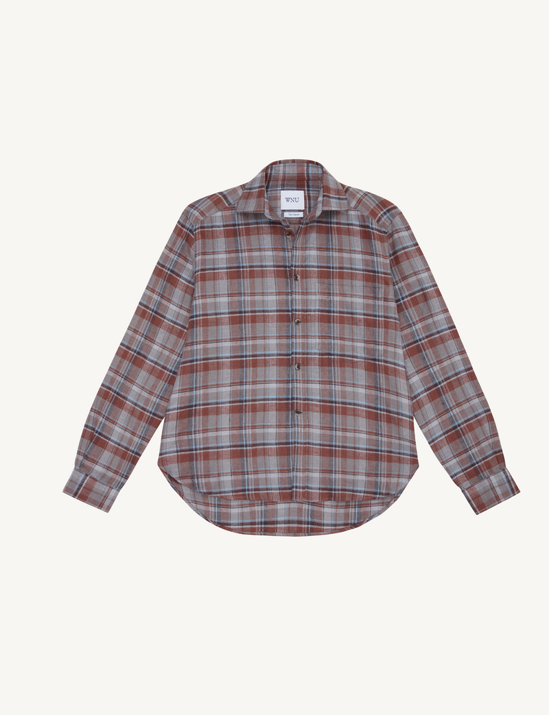 The Classic: Fine Brushed, Rust Plaid – With Nothing Underneath