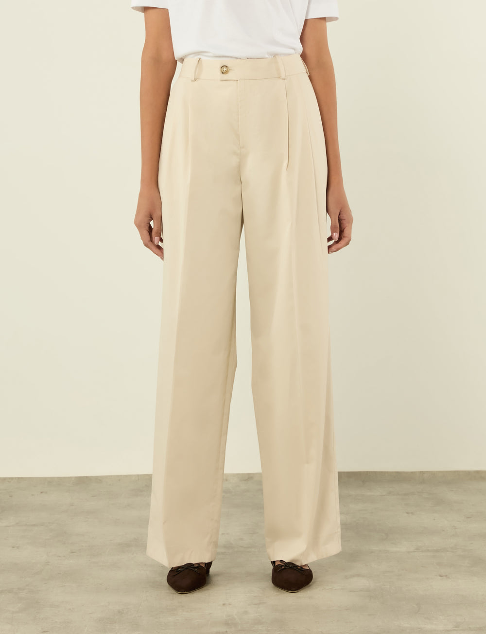 Rampling Trouser: Cotton, Fawn