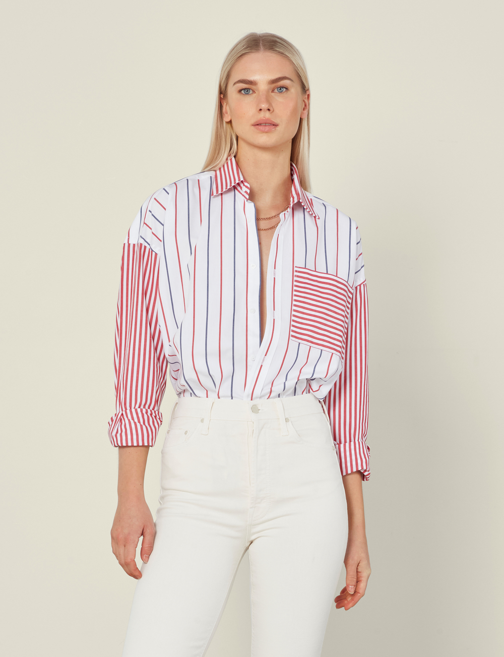 The Weekend: Fine Poplin, Red Patchwork