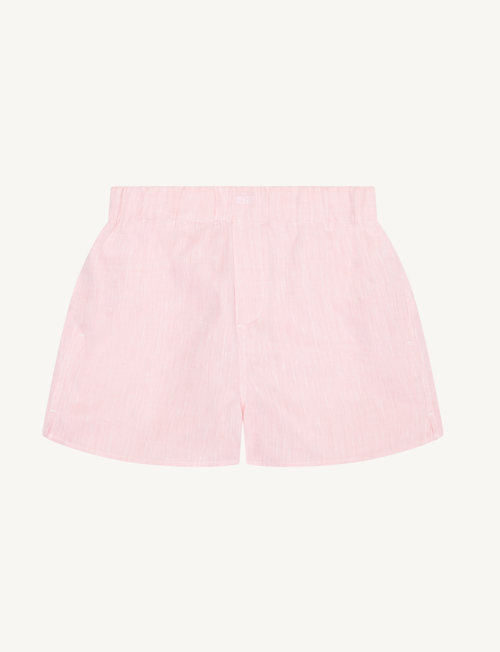 The Boxer: Linen, Grapefruit Pink