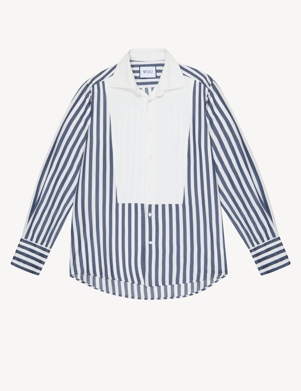 The Dress Shirt: Tencel, Navy Blue Stripe