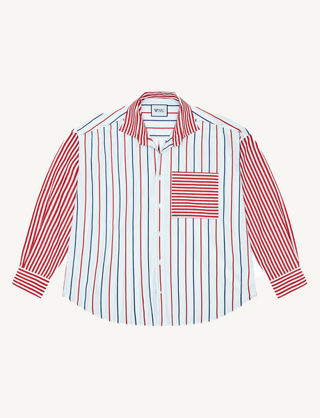 The Weekend: Fine Poplin, Red Patchwork – With Nothing Underneath