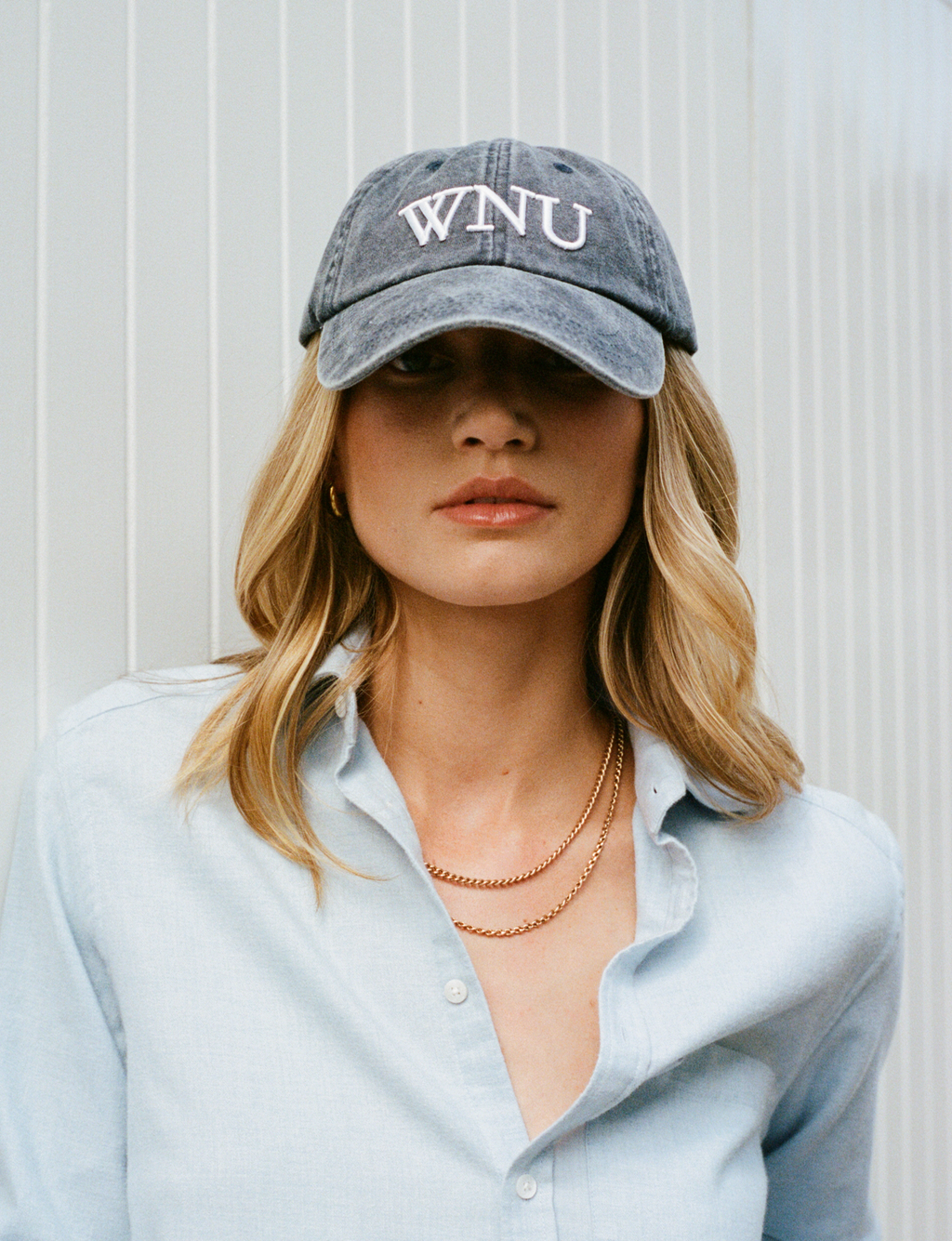 With Cotton, Nothing Underneath Cap: The Blue Navy Washed –