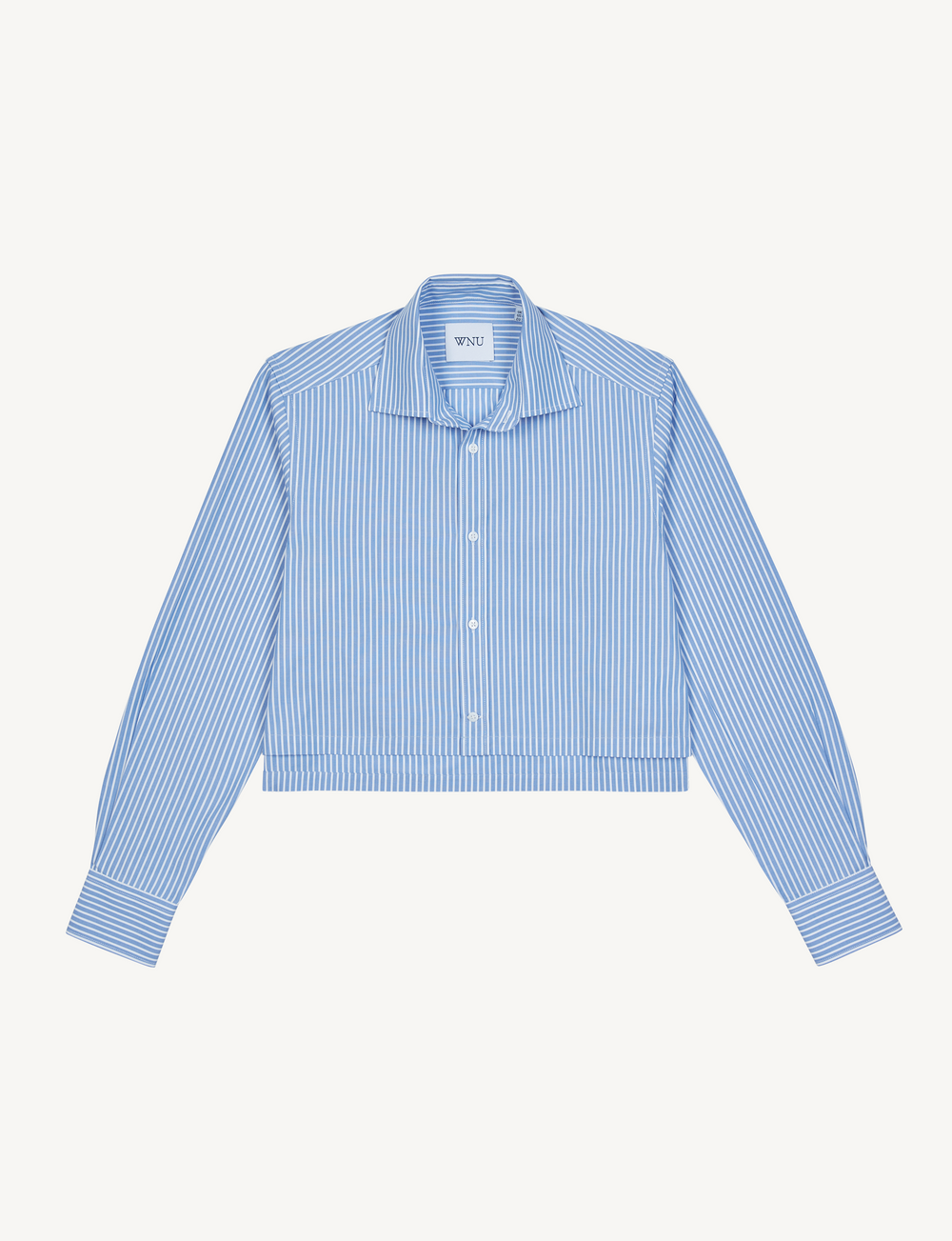 The Cropped: Fine Poplin, Inverted Pinstripe