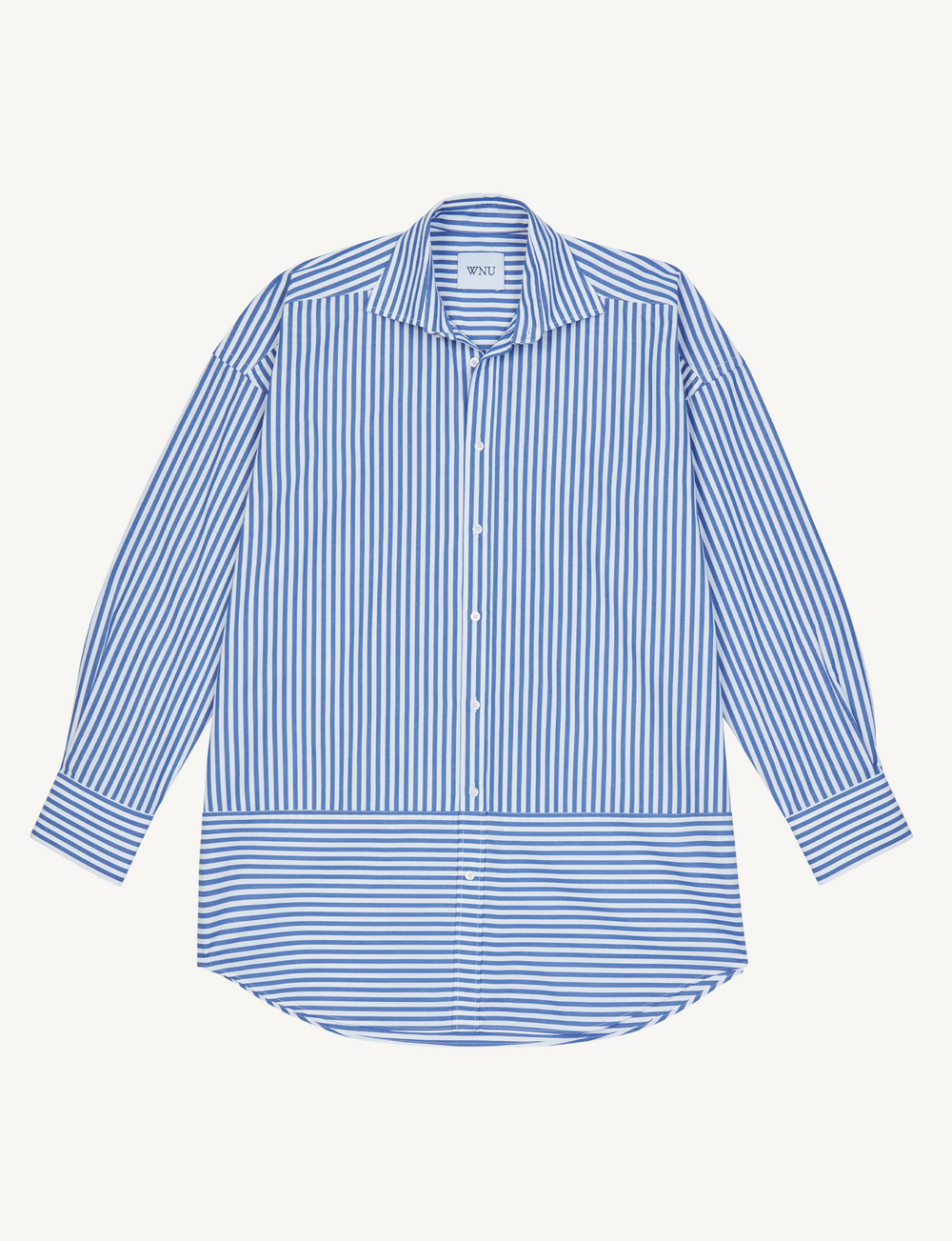 Molly: Fine Poplin, Royal Blue Stripe