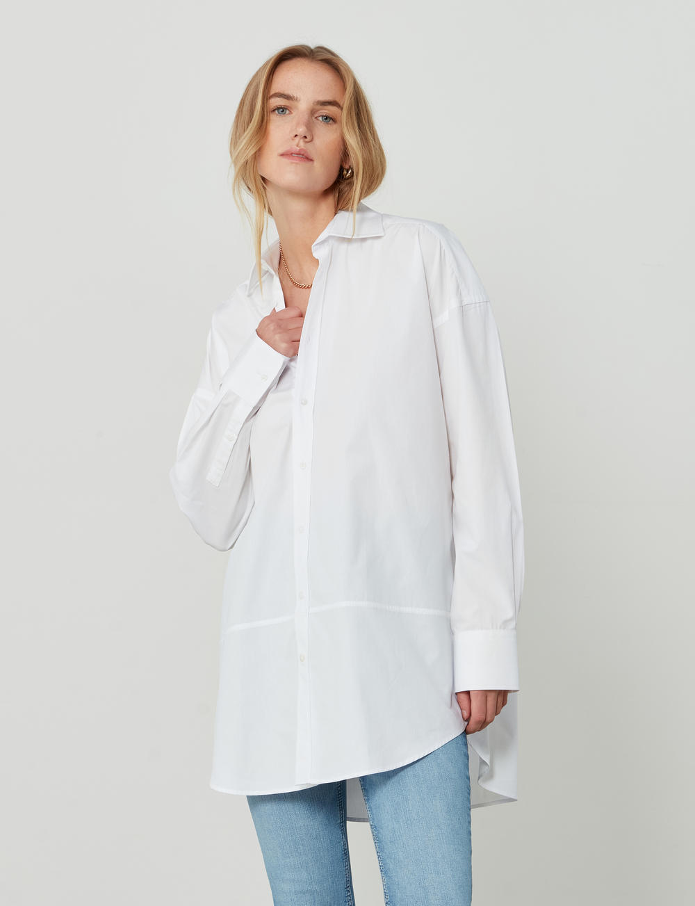 Molly: Fine Poplin, White