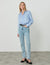 The Boyfriend: Tencel, Powder Blue Stripe