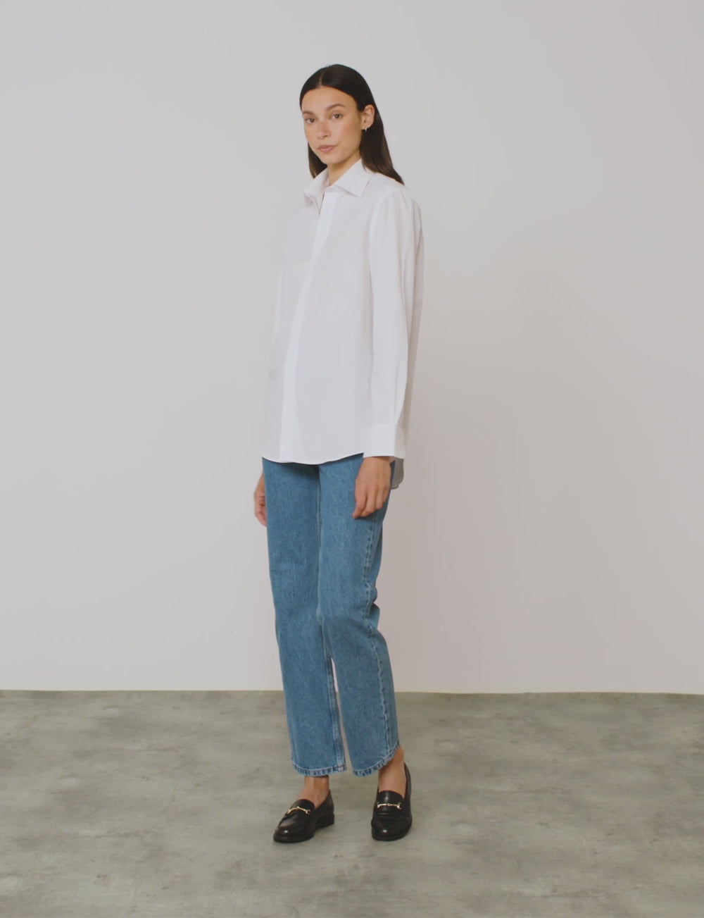 The Boyfriend: Fine Poplin, White