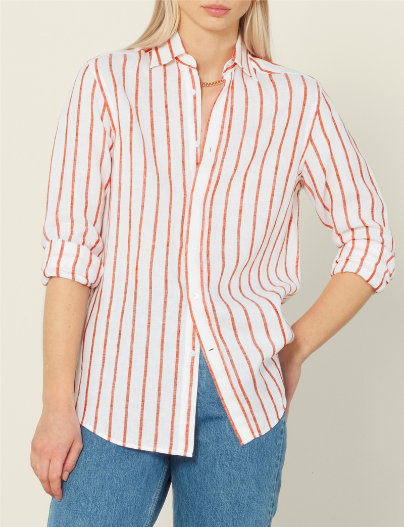 The Boyfriend: Linen, Red Stripe