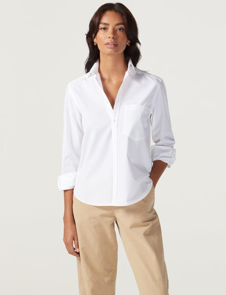 The Classic: Poplin, White – With Nothing Underneath