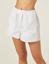 White poplin boxer shorts  With Nothing Underneath - Collagerie